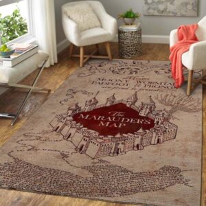 Marauders Map Harry Potter Rug For Living Room