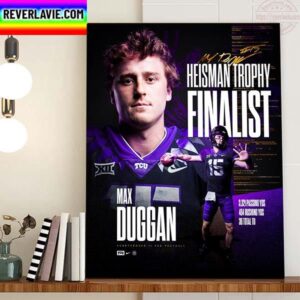 Max Duggan 2022 Heisman Trophy Finalist With TCU Football Home Decor Poster Canvas