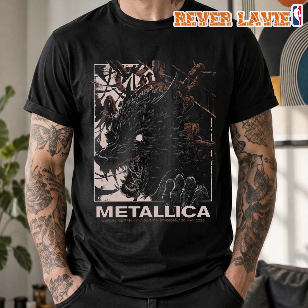 Metallica M72 Berlin Exclusive Pop up Shop Poster at Olympiastadion in Berlin Germany on May 30 2026 Unisex T-Shirt Metallica M72 Berlin Exclusive Pop up Shop Poster at Olympiastadion in Berlin Germany on May 30 2026 Unisex T-Shirt