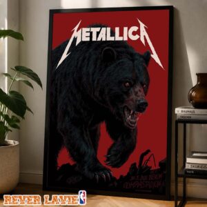 Metallica M72 Berlin Germany 2026 Venue Poster At Olympiastadion In Germany On 30 May 2026 The Black Bear Home Decor Poster Canvas