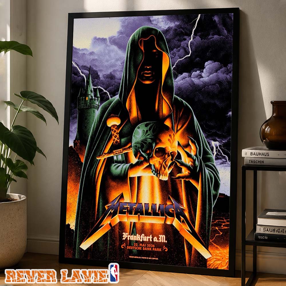 Metallica M72 Frankfurt 2026 Limited Pop-up Shop Edition Print Poster for Frankfurt Germany at Deutsche Bank Park On May 22nd Art By Max Loffler Metallica M72 Frankfurt 2026 Limited Pop-up Shop Edition Print Poster for Frankfurt Germany at Deutsche Bank Park On May 22nd Art By Max Loffler