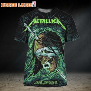 Metallica M72 Zurich Pop-up Shop Poster At Stadion Letzigrund In Zurich Switzerland On May 27 2026 Art By Mark Richards All Over Print Shirt