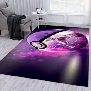 Mewtwo Pokemon Ball Rug Home Decor