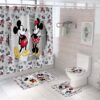 Mickey And Minnie Mouse Hang Out In Pink Stripe Bathroom Set Mickey And Minnie Mouse Hang Out In Pink Stripe Bathroom Set
