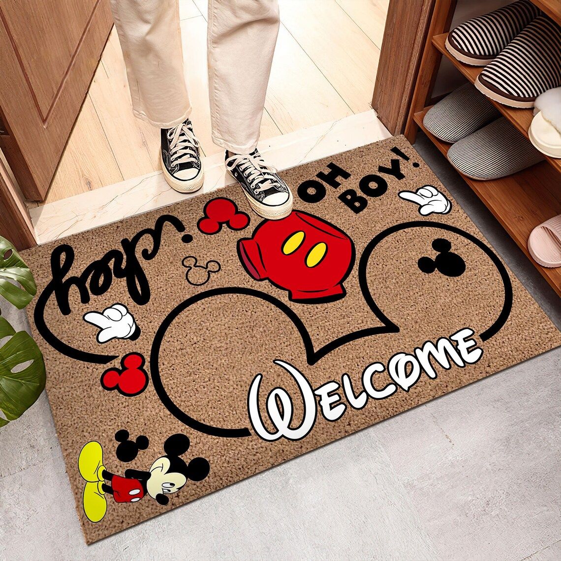 Mickey Head Welcome Disney Door Mat Mickey Head Welcome Disney Door Mat
