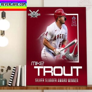 Mike Trout 2022 Silver Slugger Award Winner Home Decor Poster Canvas