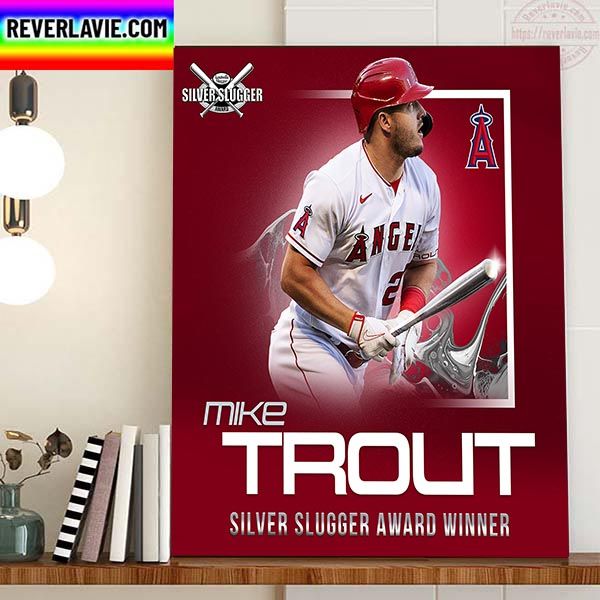 Mike Trout 2022 Silver Slugger Award Winner Home Decor Poster Canvas Mike Trout 2022 Silver Slugger Award Winner Home Decor Poster Canvas