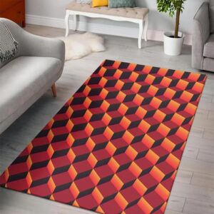 Minecraft Lava Bedroom Area Rug Design