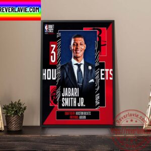 NBA 2022 NBA Draft Houston Rockets Select Jabari Smith Jr The 3rd Pick NBA Draft Home Decor Poster Canvas