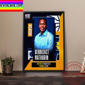 NBA 2022 NBA Draft Indiana Pacers Select Bennedict Mathurin The 6th Pick NBA Draft Home Decor Canvas