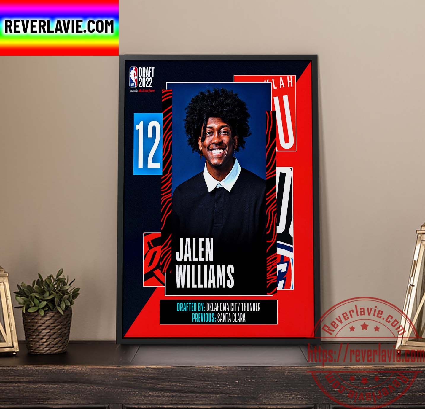 NBA 2022 NBA Draft OKC Thunder Select Jalen Williams With The 12th Pick Of The NBA Draft Home Decor Poster Canvas NBA 2022 NBA Draft OKC Thunder Select Jalen Williams With The 12th Pick Of The NBA Draft Home Decor Poster Canvas