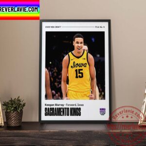NBA 2022 NBA Draft Sacramento Kings Select Keegan Murray The 4th Pick NBA Draft Home Decor Poster Canvas