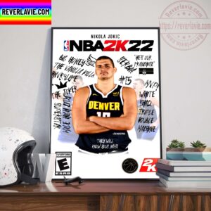 NBA 2K22 Denver Nuggets Nikola Jokic Won Back To Back MVP And 2K Home Decor Poster Canvas