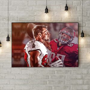 NFL Tampa Bay Buccaneers Rob Gronkowski Is Retiring Decoration Home Decor Poster Canvas