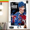NHL Colorado Avalanche Cale Makar The First Career James Norris Memorial Trophy Home Decor Poster Canvas