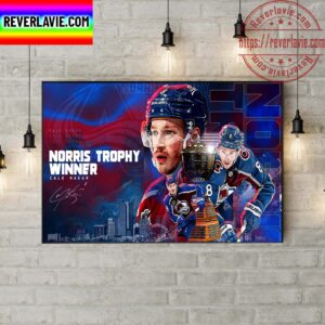 NHL Colorado Avalanche Cale Makar Wins James Norris Memorial Trophy Home Decor Poster Canvas