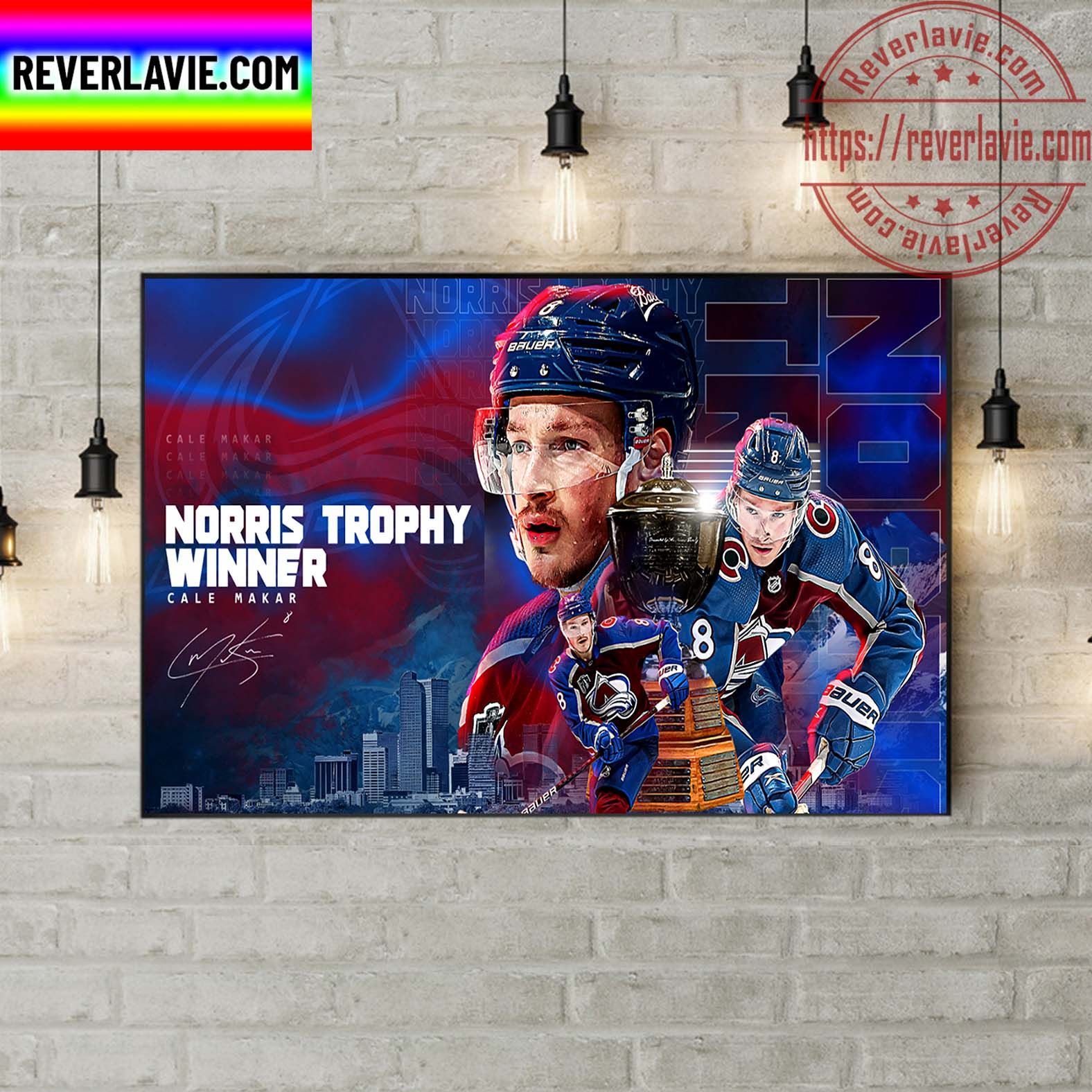 NHL Colorado Avalanche Cale Makar Wins James Norris Memorial Trophy Home Decor Poster Canvas NHL Colorado Avalanche Cale Makar Wins James Norris Memorial Trophy Home Decor Poster Canvas
