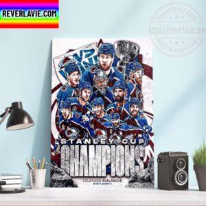 NHL Colorado Avalanche Champions 2021-22 Stanley Cup Champions Home Decor Poster Canvas