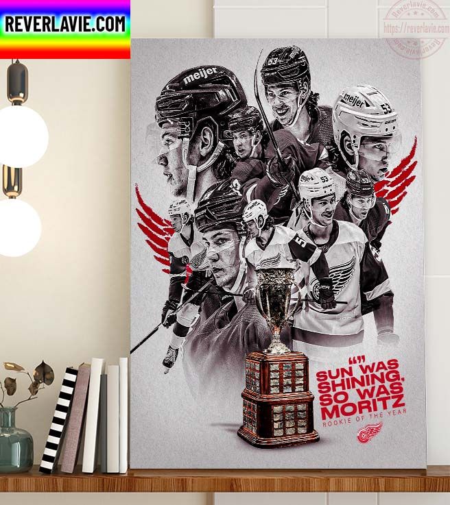 NHL Detroit Red Wings Moritz Seider Is The NHL Rookie Of The Year Home Decor Poster Canvas NHL Detroit Red Wings Moritz Seider Is The NHL Rookie Of The Year Home Decor Poster Canvas