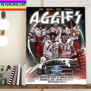 New Mexico State Football The Aggies Are Headed To Detroit Rock City Home Decor Poster Canvas
