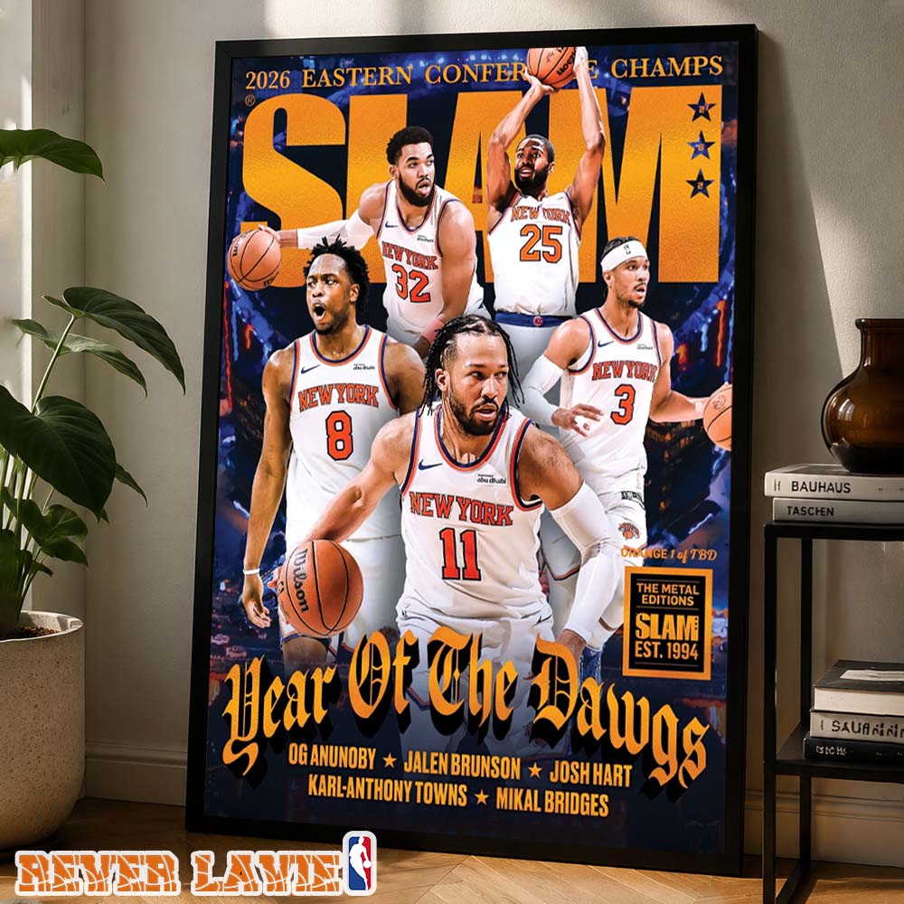 New York Knicks Eastern Conference Champs NBA Basketball 2026 Dark Gothic Slam 262 Magazine Cover Home Decor Poster New York Knicks Eastern Conference Champs NBA Basketball 2026 Dark Gothic Slam 262 Magazine Cover Home Decor Poster