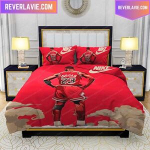 Nike Air Jordan 23 Red Comforter Bedding Set