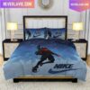 Nike Air Jordan And Spider Man Blue Bedding Set