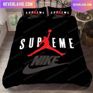 Nike Air Jordan And Supreme Brands 3 Piece Bedding Set