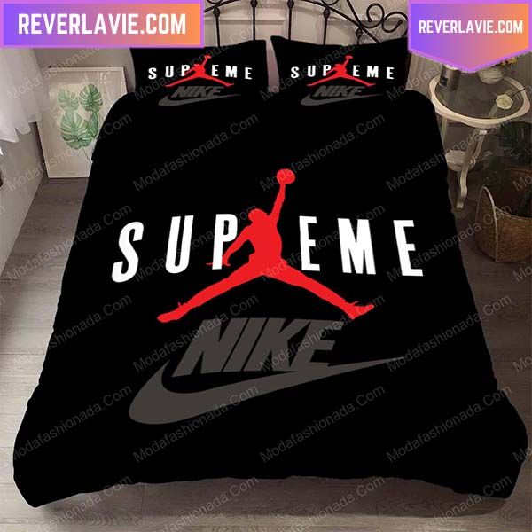 Nike Air Jordan And Supreme Brands 3 Piece Bedding Set Nike Air Jordan And Supreme Brands 3 Piece Bedding Set