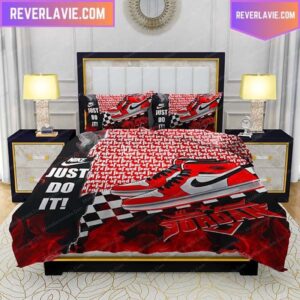 Nike Air Jordan Fear Of God Queen Bedding Set