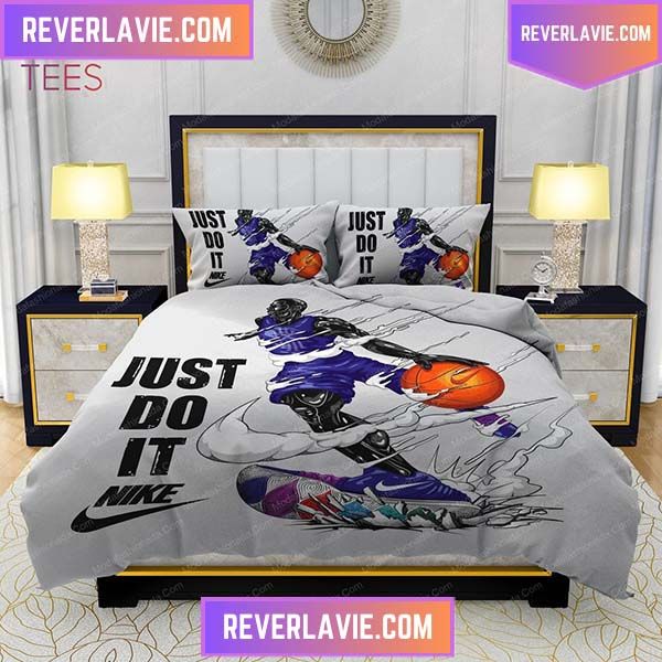 Nike Air Jordan Just Do It Basketball Skud White Bedding Set Nike Air Jordan Just Do It Basketball Skud White Bedding Set