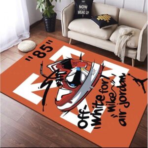 Nike Air Jordan Off White Sneaker Rug Home Decor
