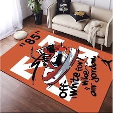 Nike Air Jordan Off White Sneaker Rug Home Decor