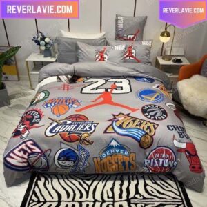Nike Air Jordan X Basketball Team Luxury King Bedding Set
