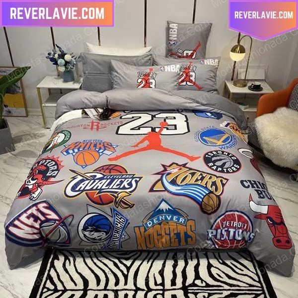 Nike Air Jordan X Basketball Team Luxury King Bedding Set Nike Air Jordan X Basketball Team Luxury King Bedding Set