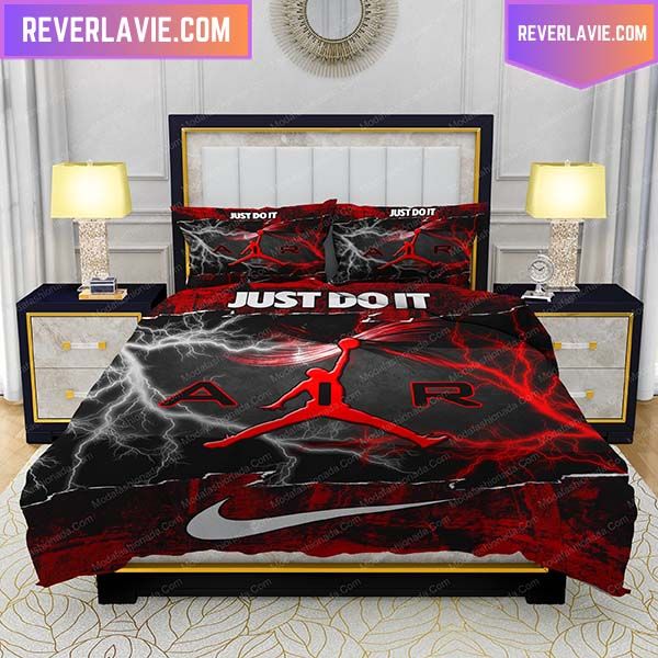 Nike Air Just Do It Thunder King Bedding Set Nike Air Just Do It Thunder King Bedding Set