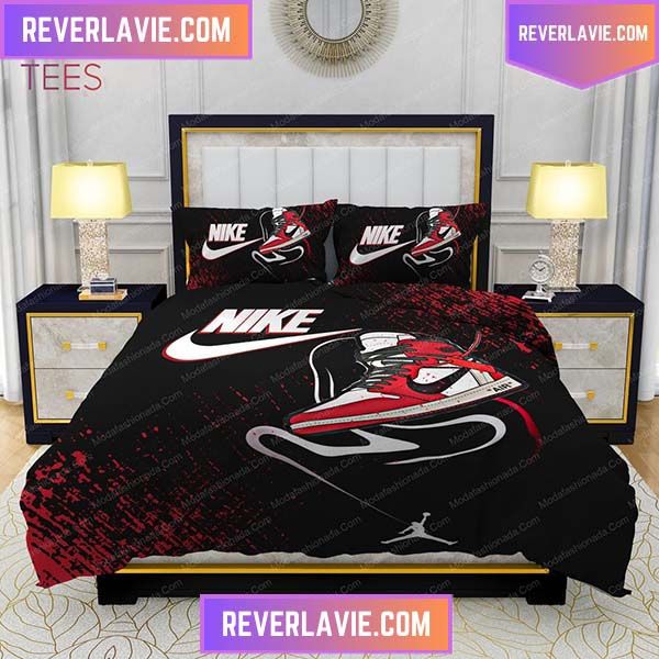 Nike Air Shoes Design Black Comforter Set Nike Air Shoes Design Black Comforter Set