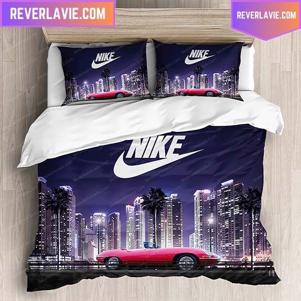 Nike And Car Classic At Romantic City King Bedding Set Nike And Car Classic At Romantic City King Bedding Set
