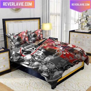 Nike Michael Jordan 23 Black Red Twin Bedding Set