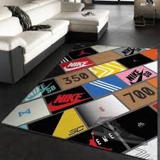 Nike Sneaker Box Rectangle Area Rug Carpet