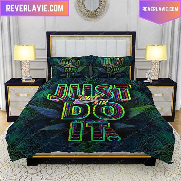 Nike Weed Design High Quality 3 Pieces Bedding Set Nike Weed Design High Quality 3 Pieces Bedding Set