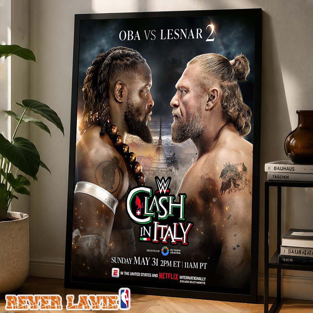 Oba Femi vs Brock Lesnar 2 Matchup WWE Clash in Italy 2026 Sunday May 31 Home Decor Poster Oba Femi vs Brock Lesnar 2 Matchup WWE Clash in Italy 2026 Sunday May 31 Home Decor Poster