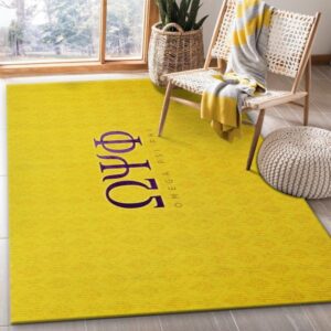 Omega Psi Phi Gold Background Ares Rug Carpet