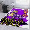 Omega Psi Phi Logo Violet Background Area Carpet Rug