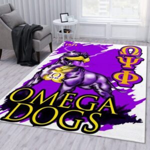 Omega Psi Phi Omega Dogs Area Carpet Rug