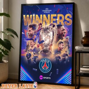 PSG Are UEFA Champions League Champions Again Back To Back European Glory After Beating Arsenal On Penalties Canvas Wall Hanging