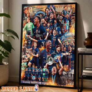 PSG Make European History With Back To Back UEFA Champions League Victories Over Arsenal In The Final Moments Wall Art Print