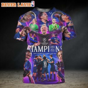 Paris Saint-Germain Crowned Back To Back UCL Champions Following Dramatic Penalty Shootout Victory Over Arsenal All Over Print Shirt