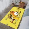 Pikachu Pokemon And Friend Snow Christmas Rug Home Decor