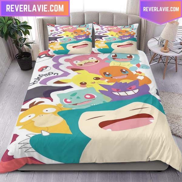 Pokemon Friends Comforter Bedding Set Pokemon Friends Comforter Bedding Set